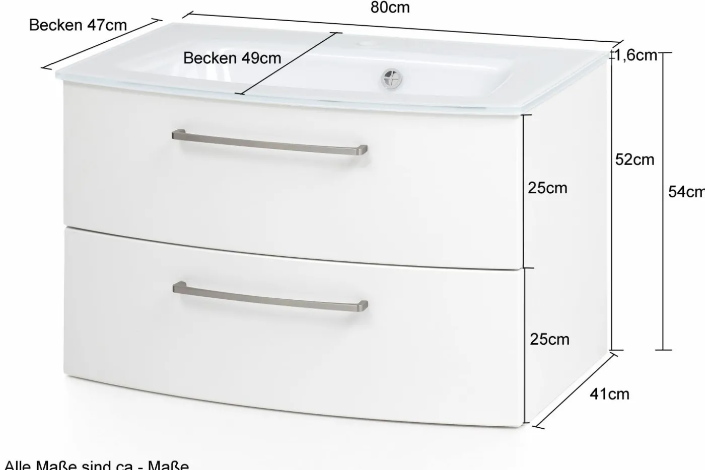 Waschbeckenunterschrank mit Waschbecken STOCKHOLM