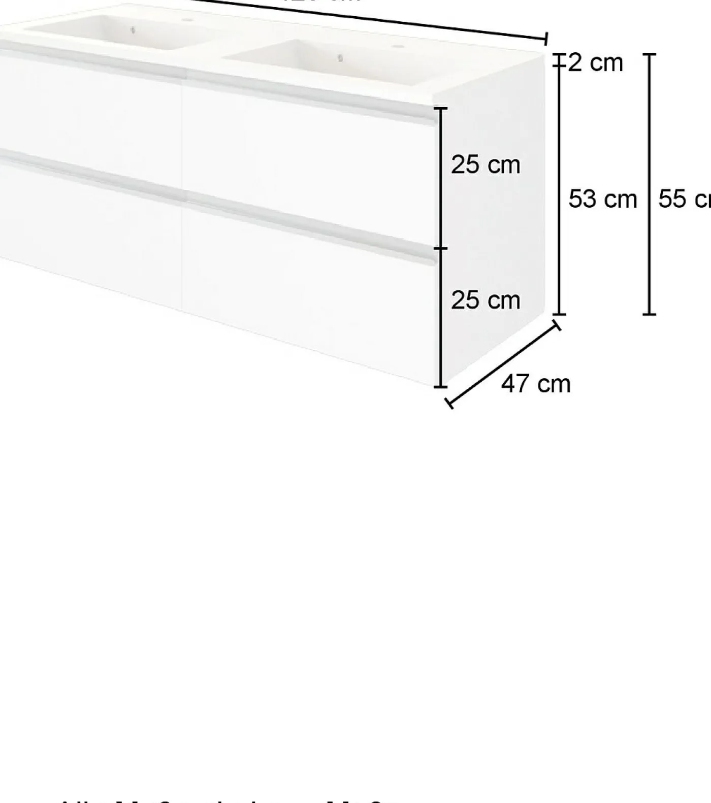 Waschbeckenunterschrank mit Waschbecken 120 AREZZO