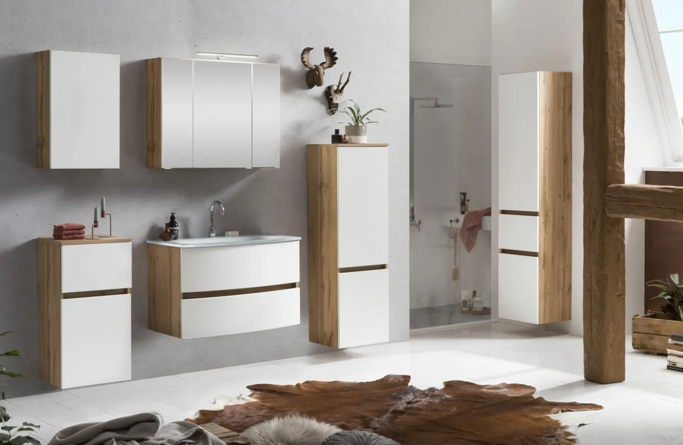 Waschbeckenunterschrank mit Waschbecken KOPENHAGEN