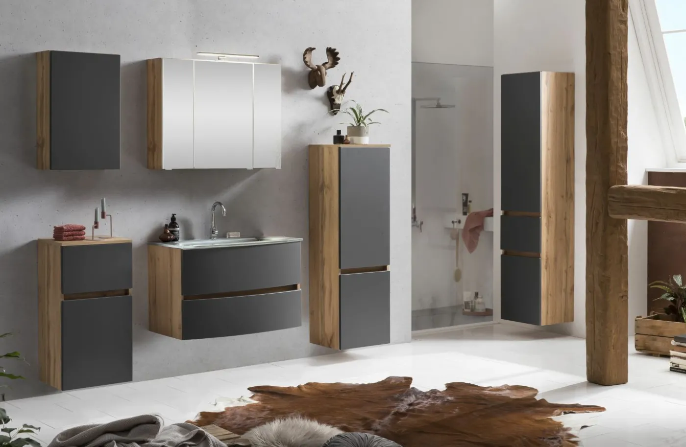 Waschbeckenunterschrank mit Waschbecken KOPENHAGEN