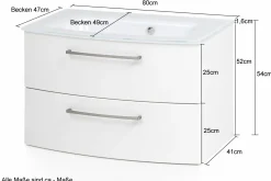Waschbeckenunterschrank mit Waschbecken STOCKHOLM