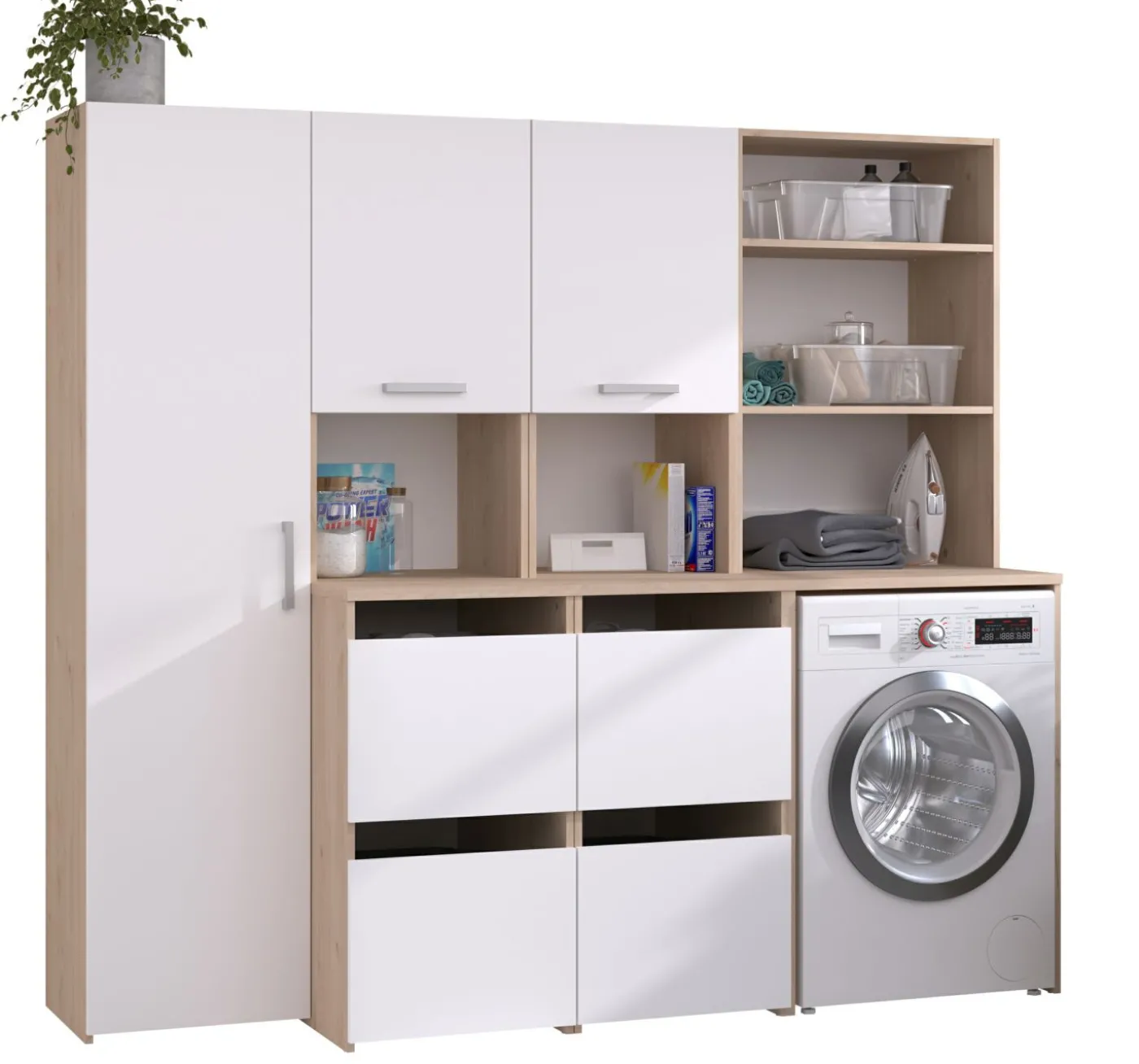 Waschmaschinenumbauschränke-Set LAUNDRY 3