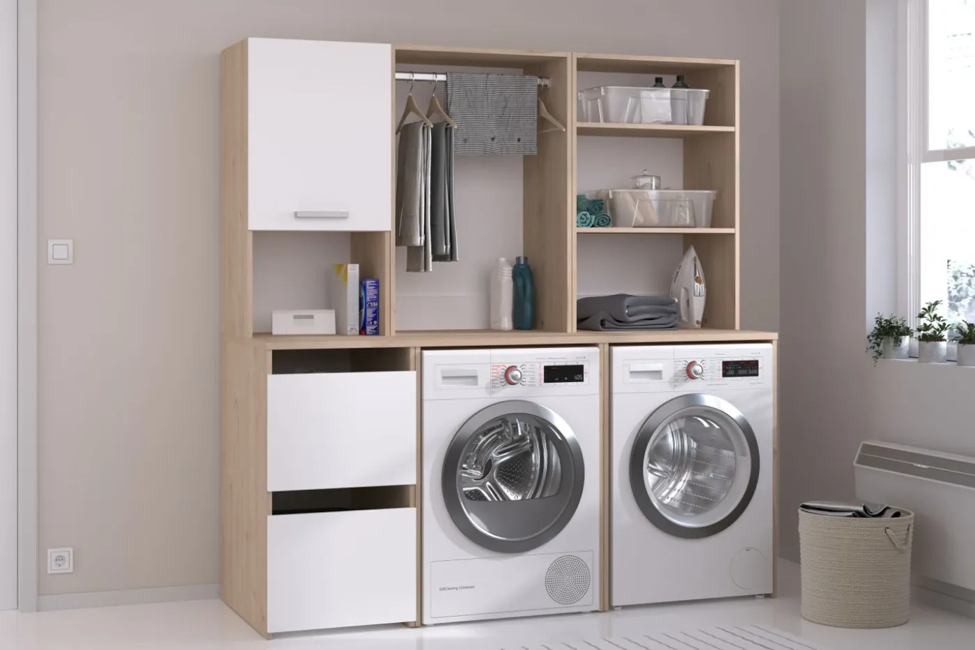 Waschmaschinenumbauschränke-Set LAUNDRY 4