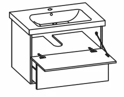 Waschtischunterschrank inklusive Waschtisch PETER